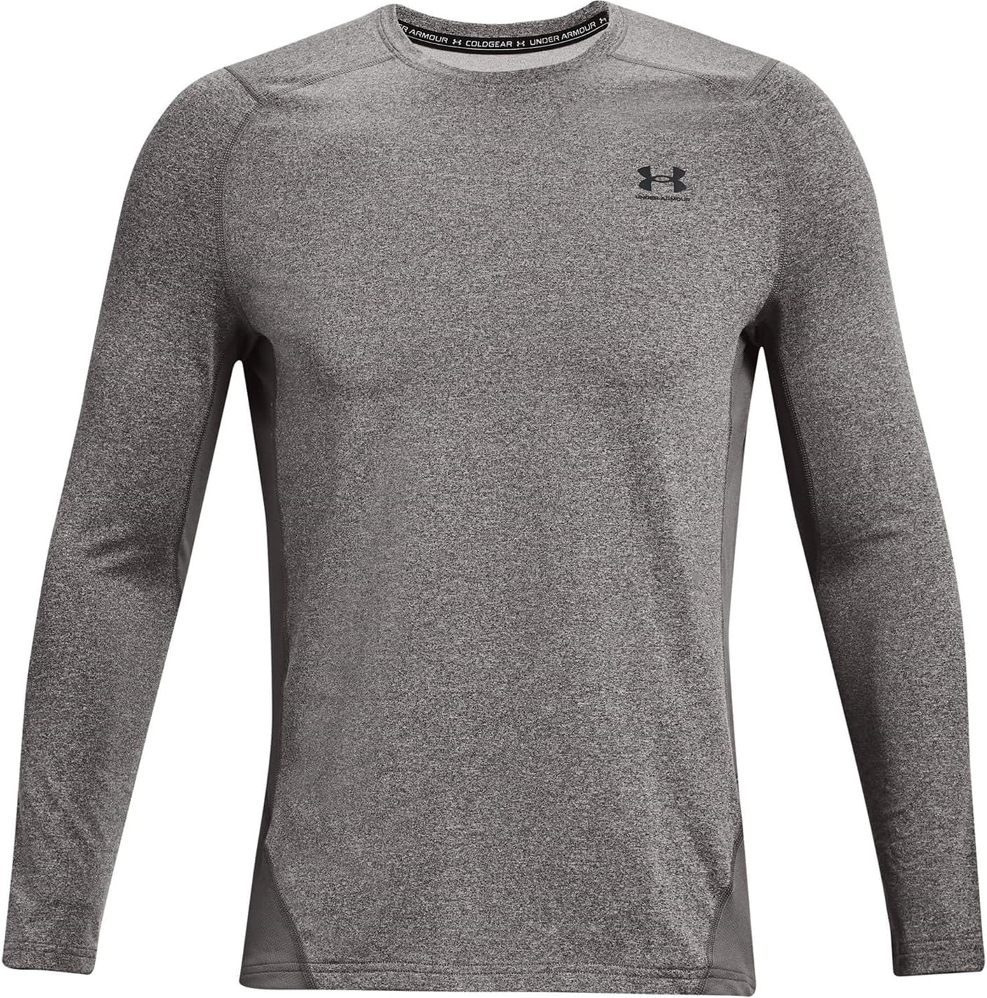 

Under Armour мужская футболка ColdGear Armour Fitted Crew, Charcoal Light Heather/Black