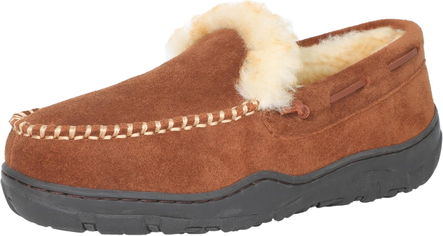 

Мужские мокасины PEDOQU с верхом из натуральной замши, подкладкой из овчины и стелькой с эффектом памяти, домашняя обувь для носки внутри и снаружи, теплые лоферы, Allspice