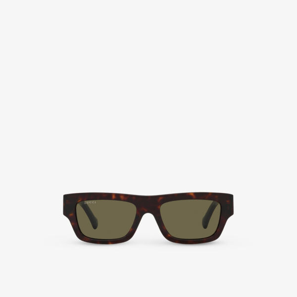 

GC002051 GG1301S солнцезащитные очки из ацетата в прямоугольной оправе Gucci, коричневый