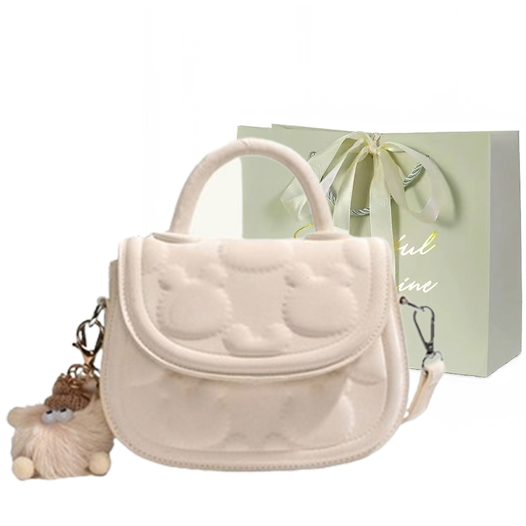 

JIANGLIDA Седловая сумка через плечо, White+Charm+White Shopping Bag