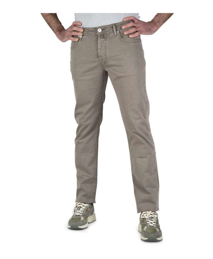 

Бежевые мужские брюки с пятью карманами Jacob Cohã«N, серый