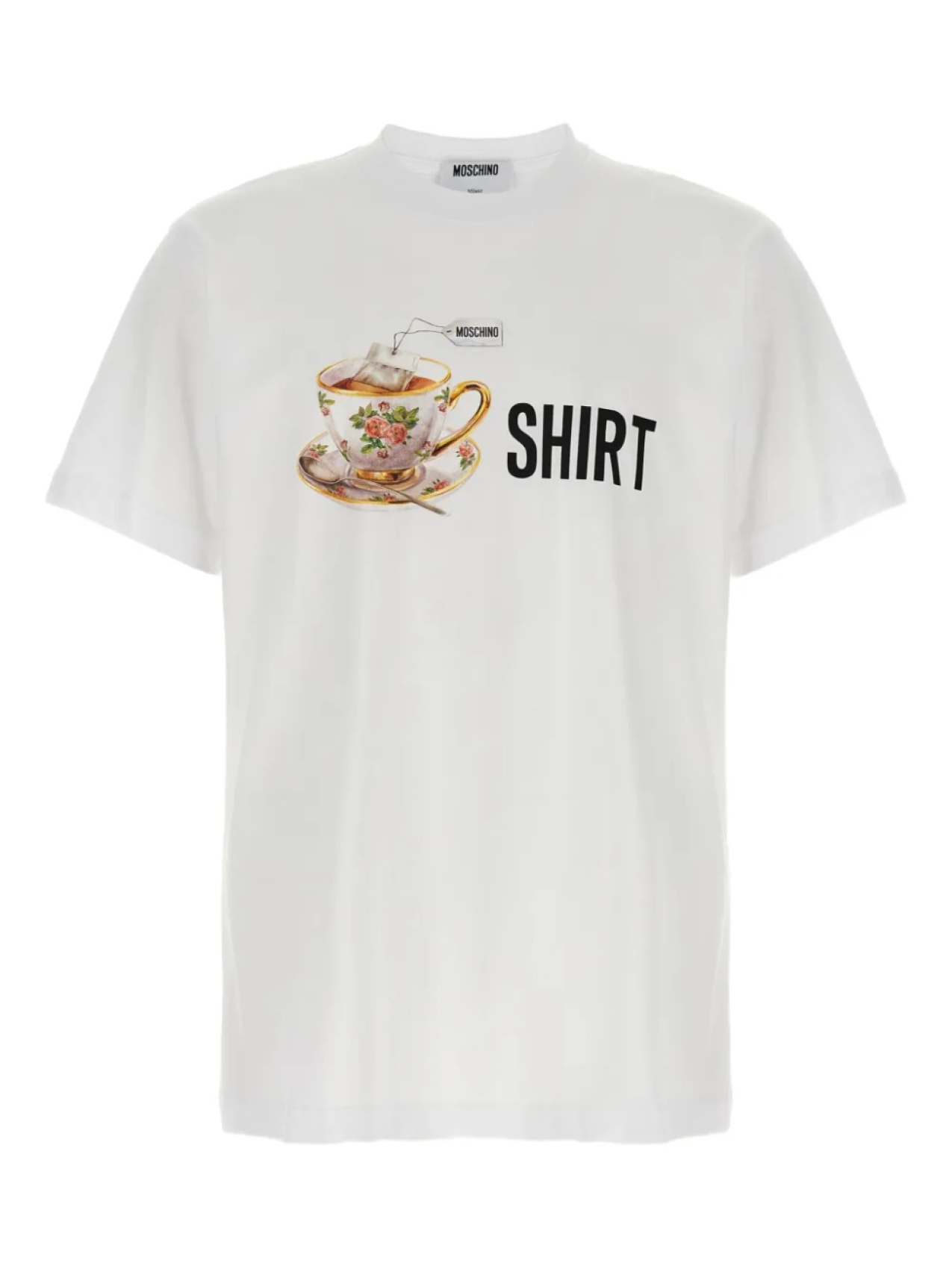 

Футболка с принтом «Tea Shirt» Moschino, белый