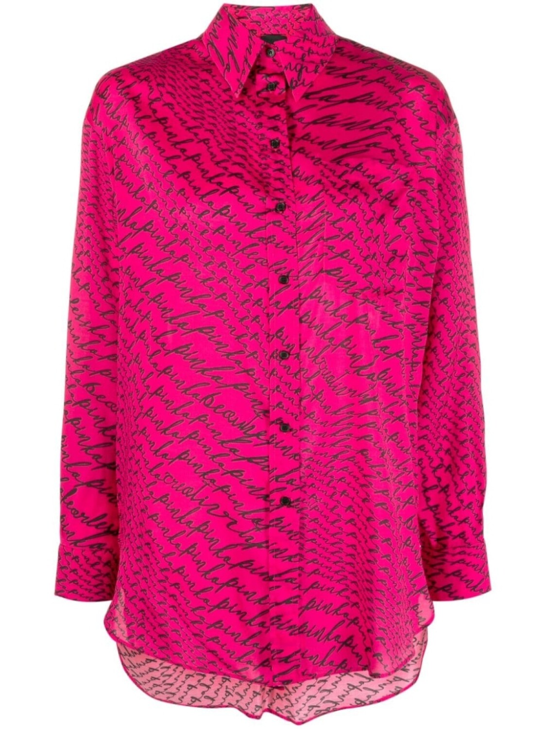 

PINKO рубашка с длинными рукавами и логотипом, розовый