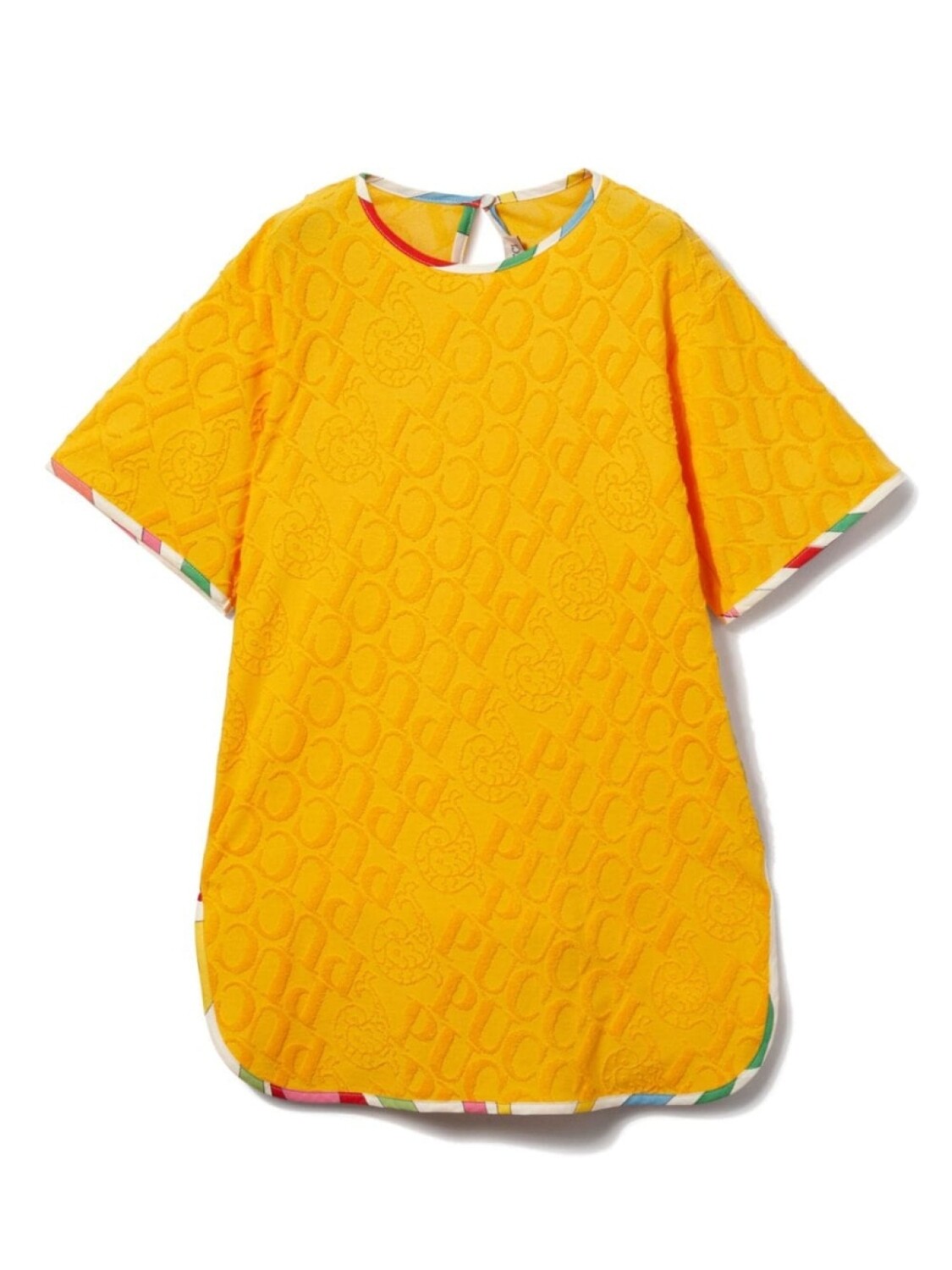 

PUCCI Junior платье из джерси с жаккардовым логотипом, желтый