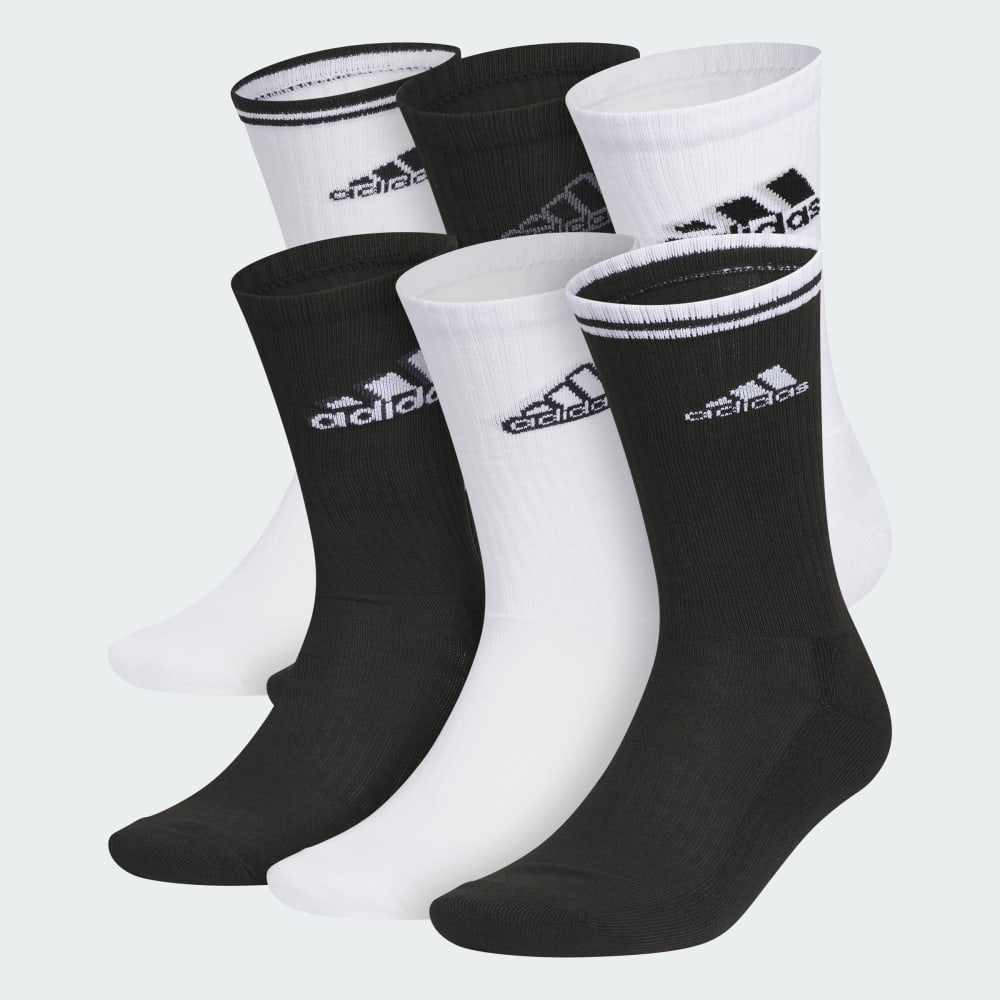 

Носки Adidas Athletic Cushioned Mixed 2.0 6-Pack Crew Socks, белый/черный