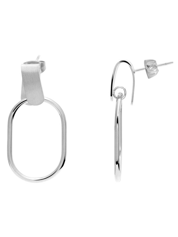 

Adeliás Женские серьги - Серьги-гвоздики из нержавеющей стали серебристого цвета