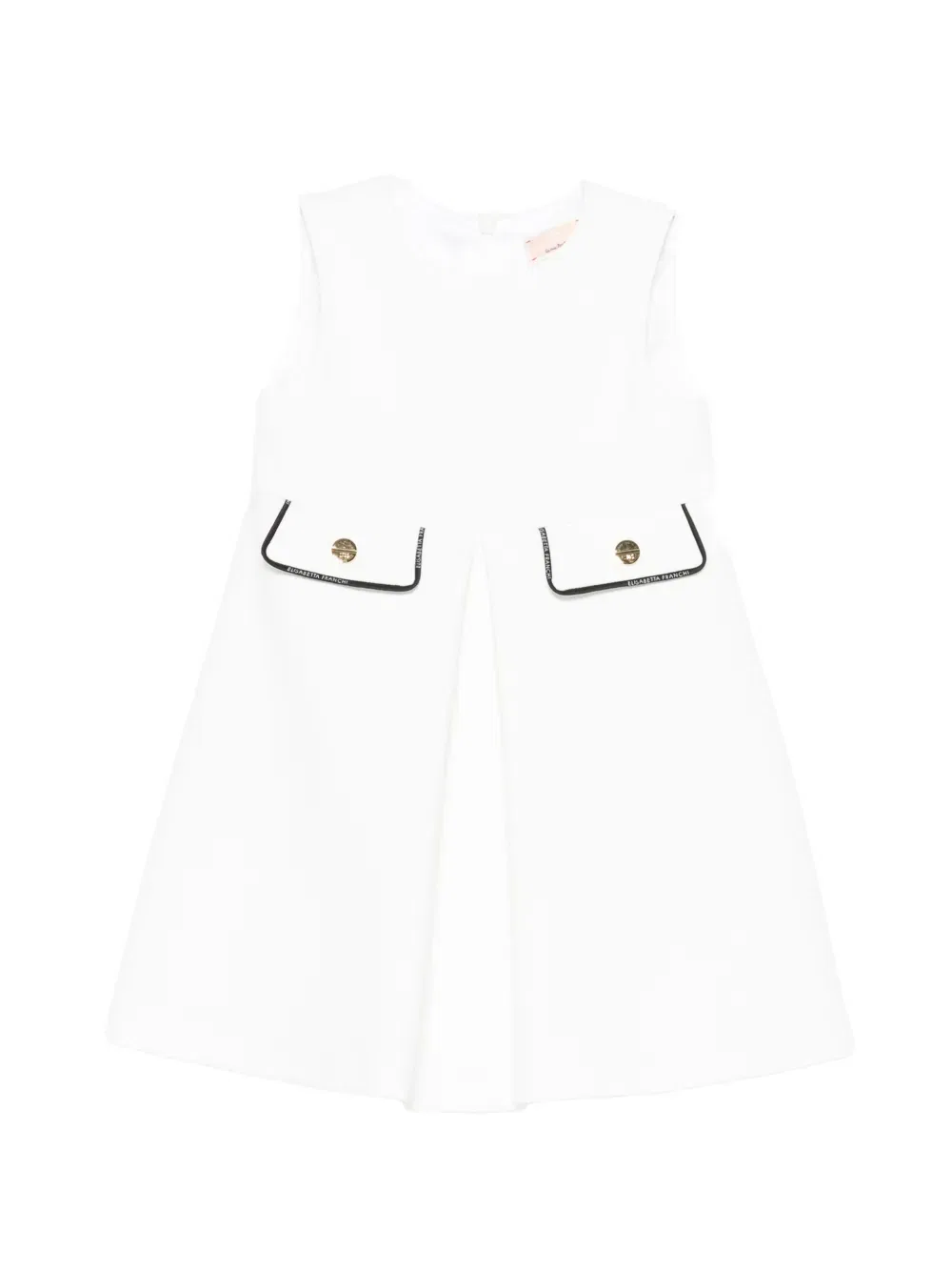 Мини-платье из крепа Elisabetta Franchi La Mia Bambina, белый