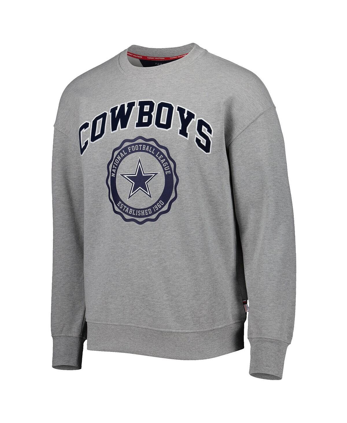 Мужская толстовка Hether Grey Dallas Cowboys Ronald Crew Tommy Hilfiger — фото 4