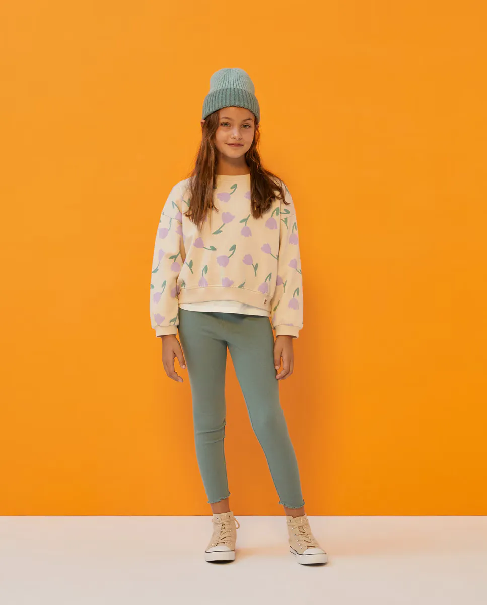 

Однотонные леггинсы в рубчик для девочки Kids El Corte Inglés, зеленый