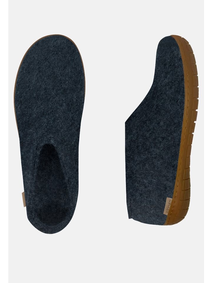 Тапочки glerups Hausschuh Naturkautschuksohle, цвет denim — фото 3