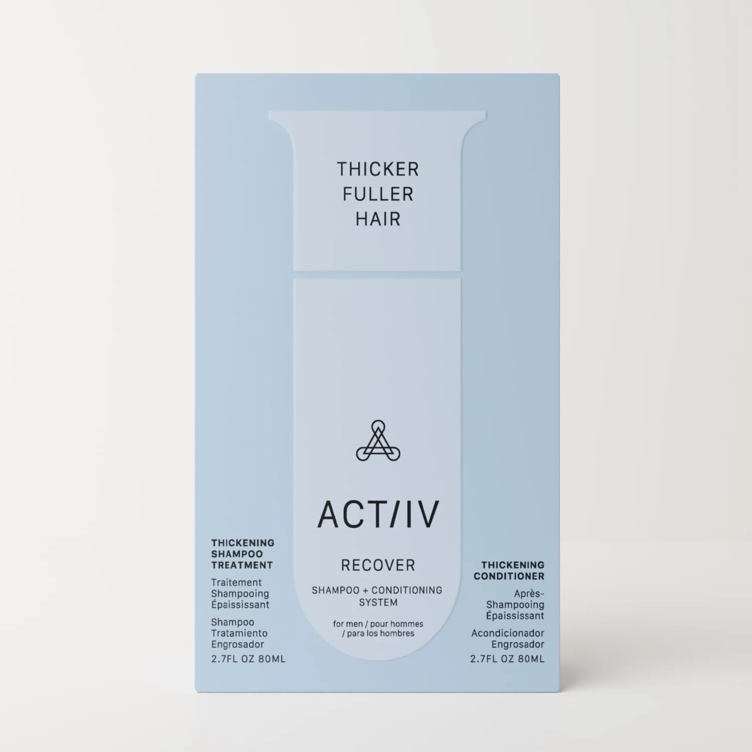 ACTIIV Recover Travel Duo для мужчин | Способствует приданию волосам густоты и здорового вида, на растительной основе, подходит для окрашенных волос, веганский продукт, подходит для всех типов волос — фото 2