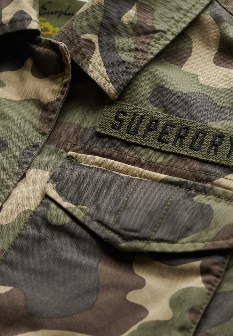 Куртка межсезонная Superdry Verzierte M65 Military, цвет Green/Khaki/Olive — фото 3