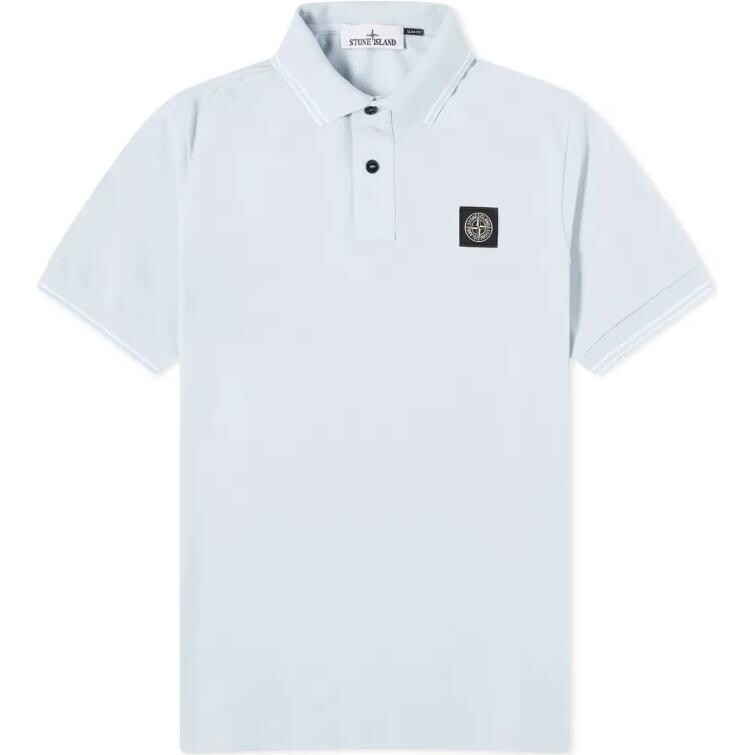 

Рубашка поло мужская небесно-голубая Stone Island, голубой