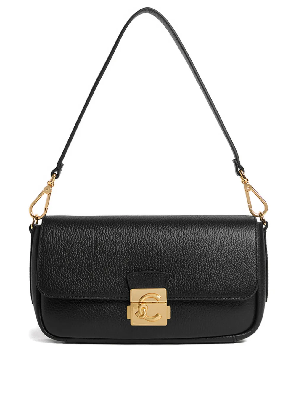 

Сумка на плечо среднего размера с логотипом C-Me Lock Coccinelle, черный