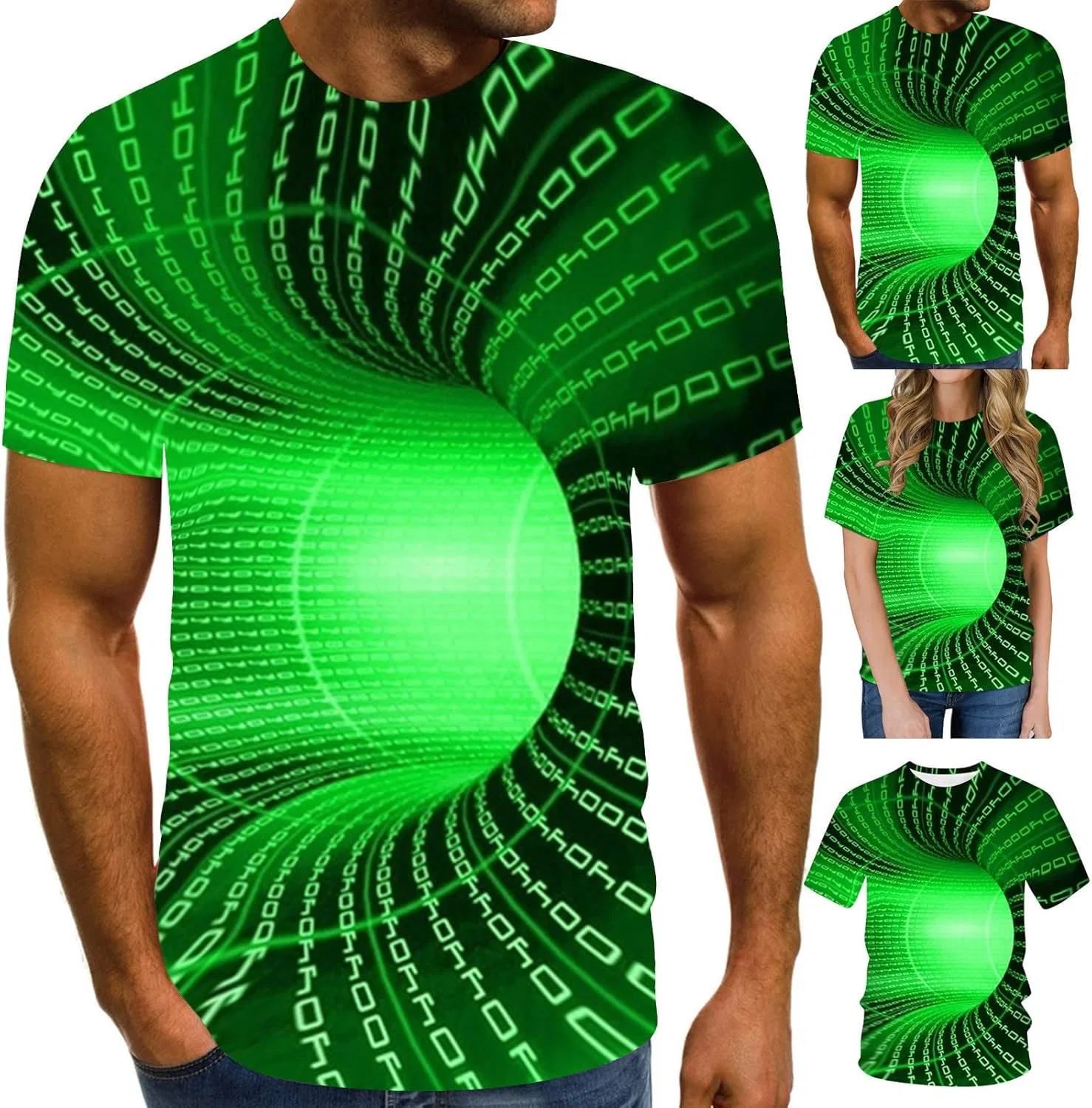 Футболка с принтом Fish Net Mesh, Generic, X-722 Lime Green — фото 2