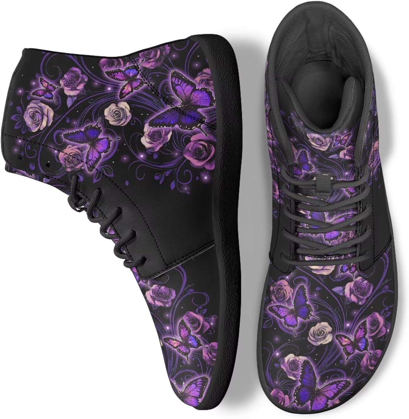 

Женские высокие кроссовки-бабочки для ходьбы, модные рабочие, офисные, спортивные, босоножки Ecaestolph, фиолетовый