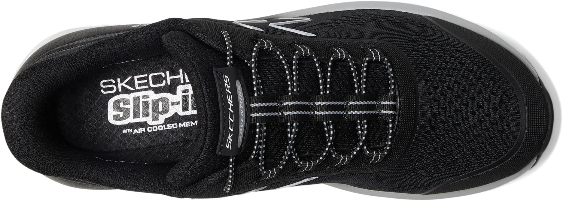 Кроссовки SKECHERS Glide Step Sole Hands Free Slip-Ins, черный/белый — фото 2