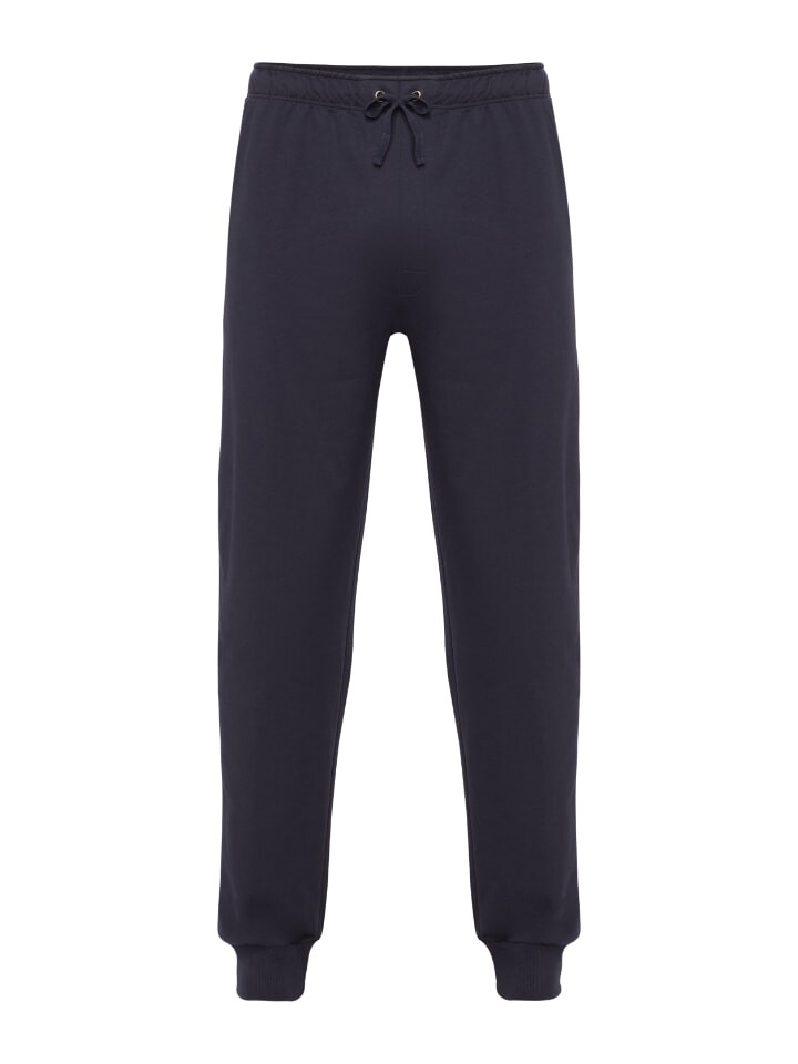 

Тканевые брюки comazo Hose lang mit Bündchen, темно-синий