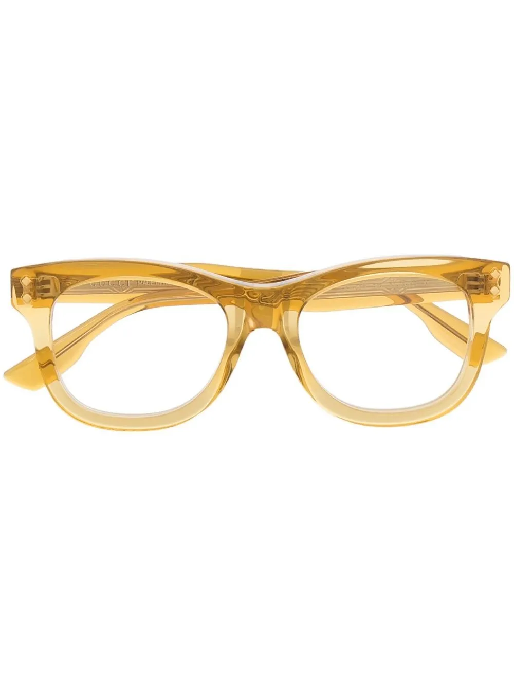 

Очки в квадратной оправе с логотипом Gucci Eyewear, желтый