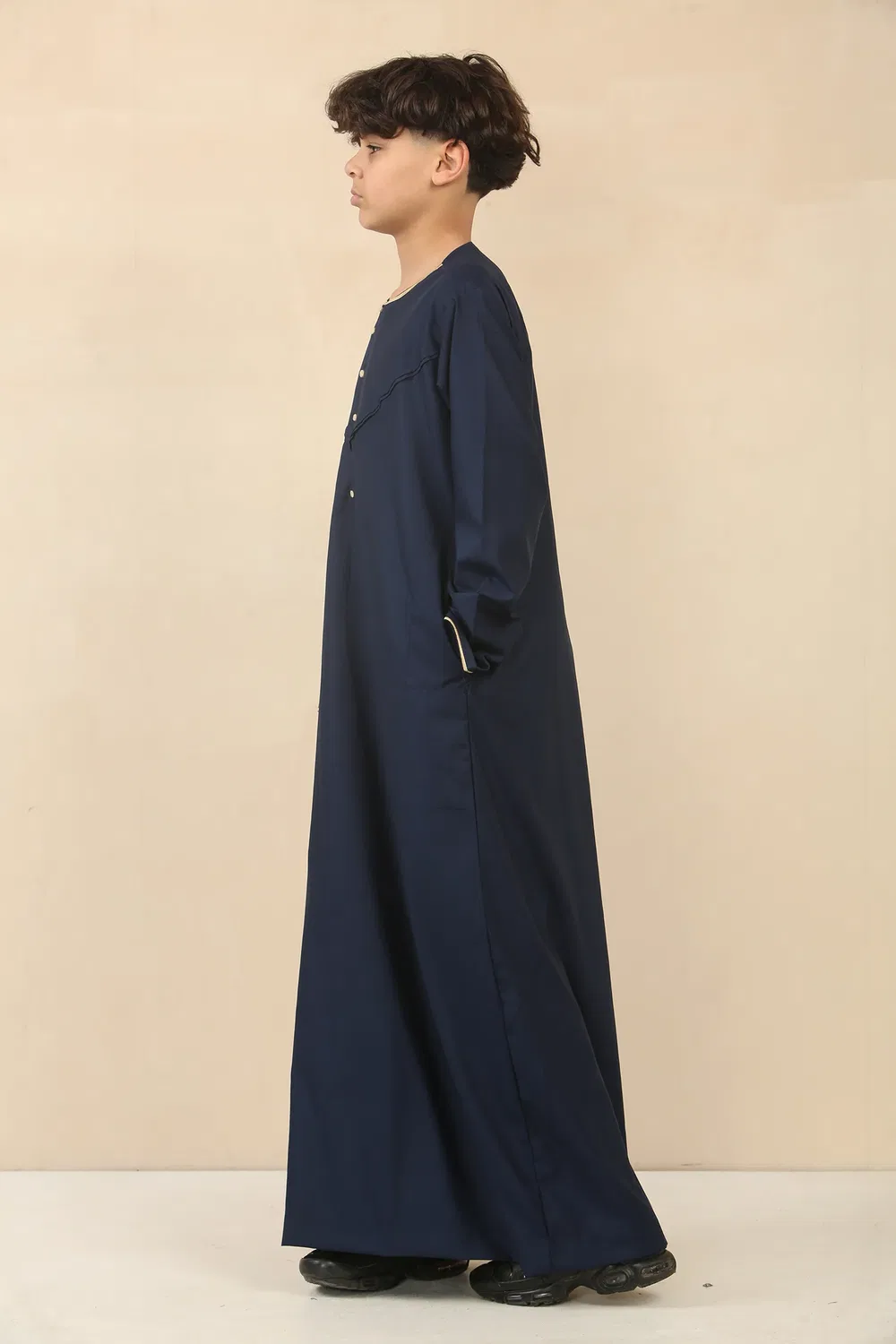 Arabic Thobes Детский синий халат Jubba Omani Eid Thobe для мальчиков из Саудовской Аравии — фото 2