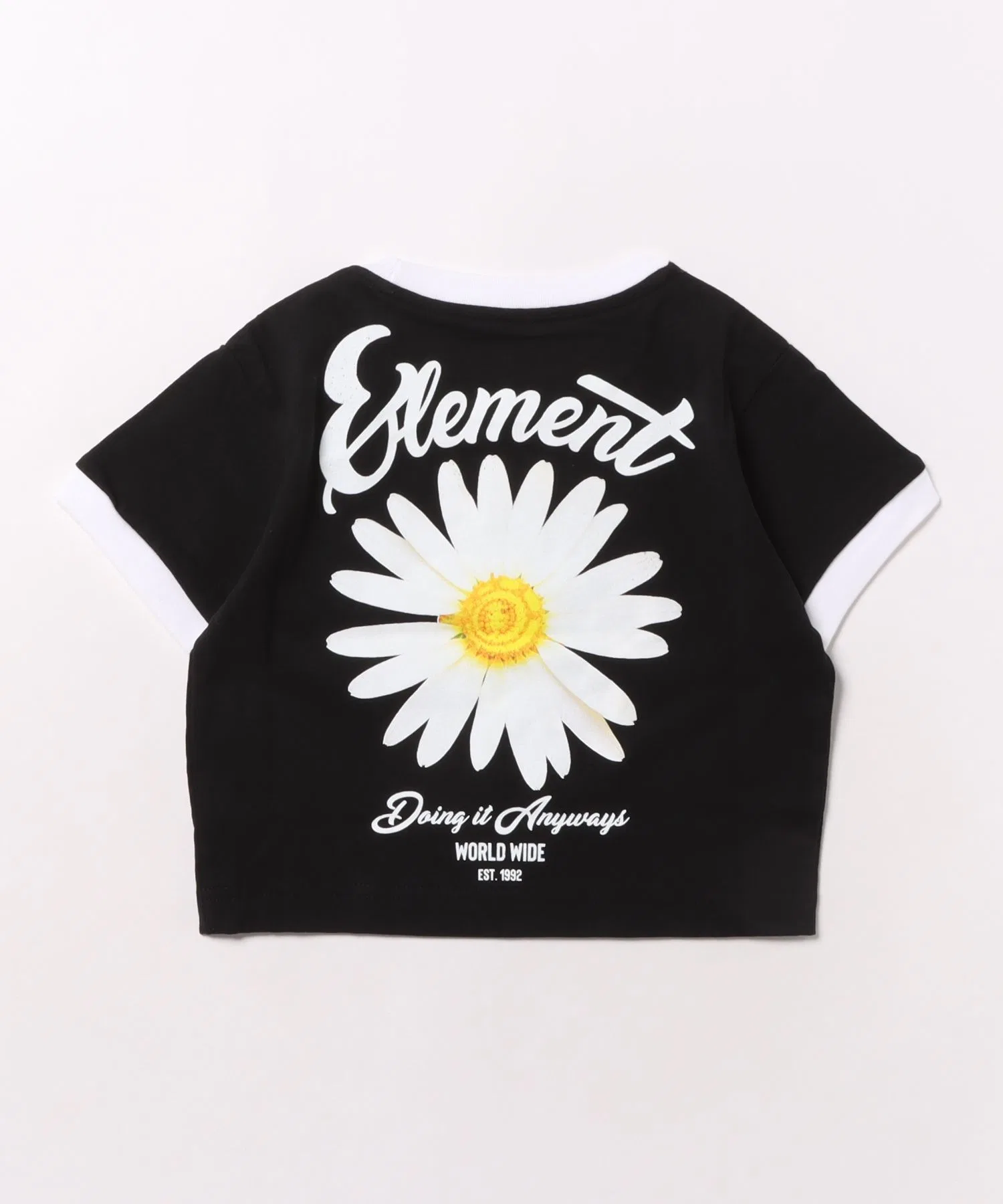 Детская футболка ELEMENT LINE RINGER SS G короткая с логотипом бело-синяя — фото 2