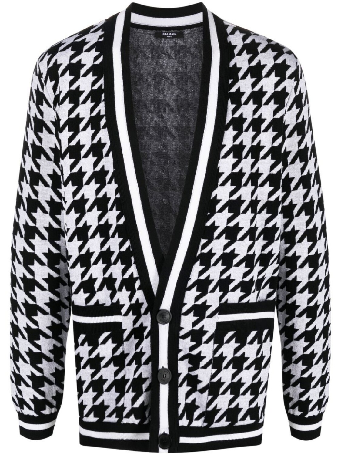 

Кардиган в ломаную клетку Balmain, черный