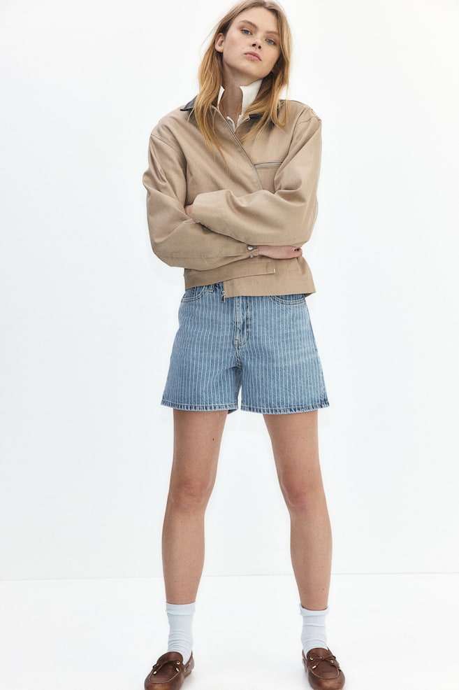 

Джинсовые шорты с высокой талией H&M, мультиколор