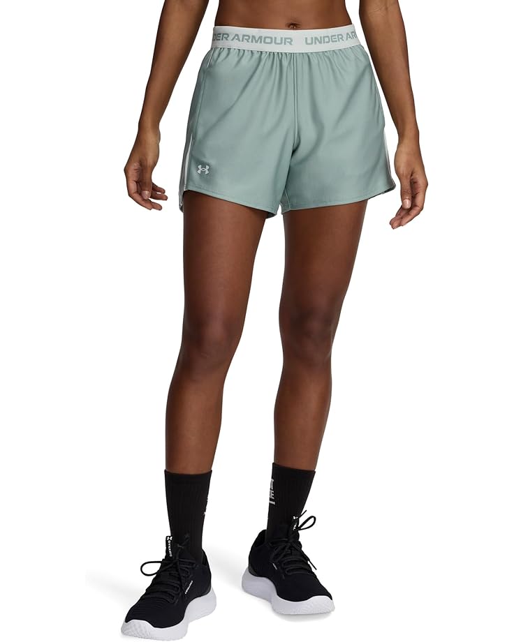 

Шорты Under Armour Tech Play Up 5 Inch Shorts, цвет Silica Green/Hydro Green