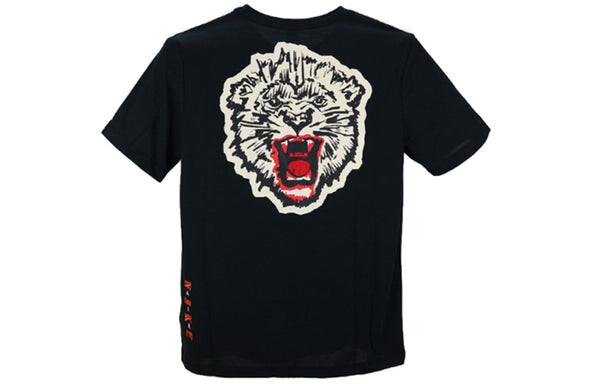 Футболка Nike LeBron James xATOMS Crossover Limited Tiger Head Printing Short Sleeve Black, черный — фото 2