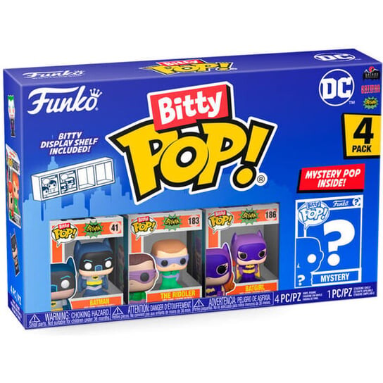 

Blister 4 Фигуры Bitty Pop Dc Comics Бэтмен Адам Вест Funko