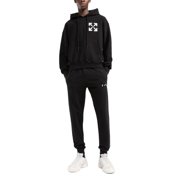 Толстовка arrows logo-print cotton hoodie 'black' Off-White, черный — фото 2