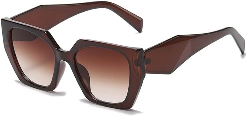 

2027 Модные квадратные солнцезащитные очки для женщин, многоугольные солнцезащитные очки для женщин, защита от УФ-излучения UV400, ретро-очки, цветные очки для мужчин MTZJH, C2 Brown