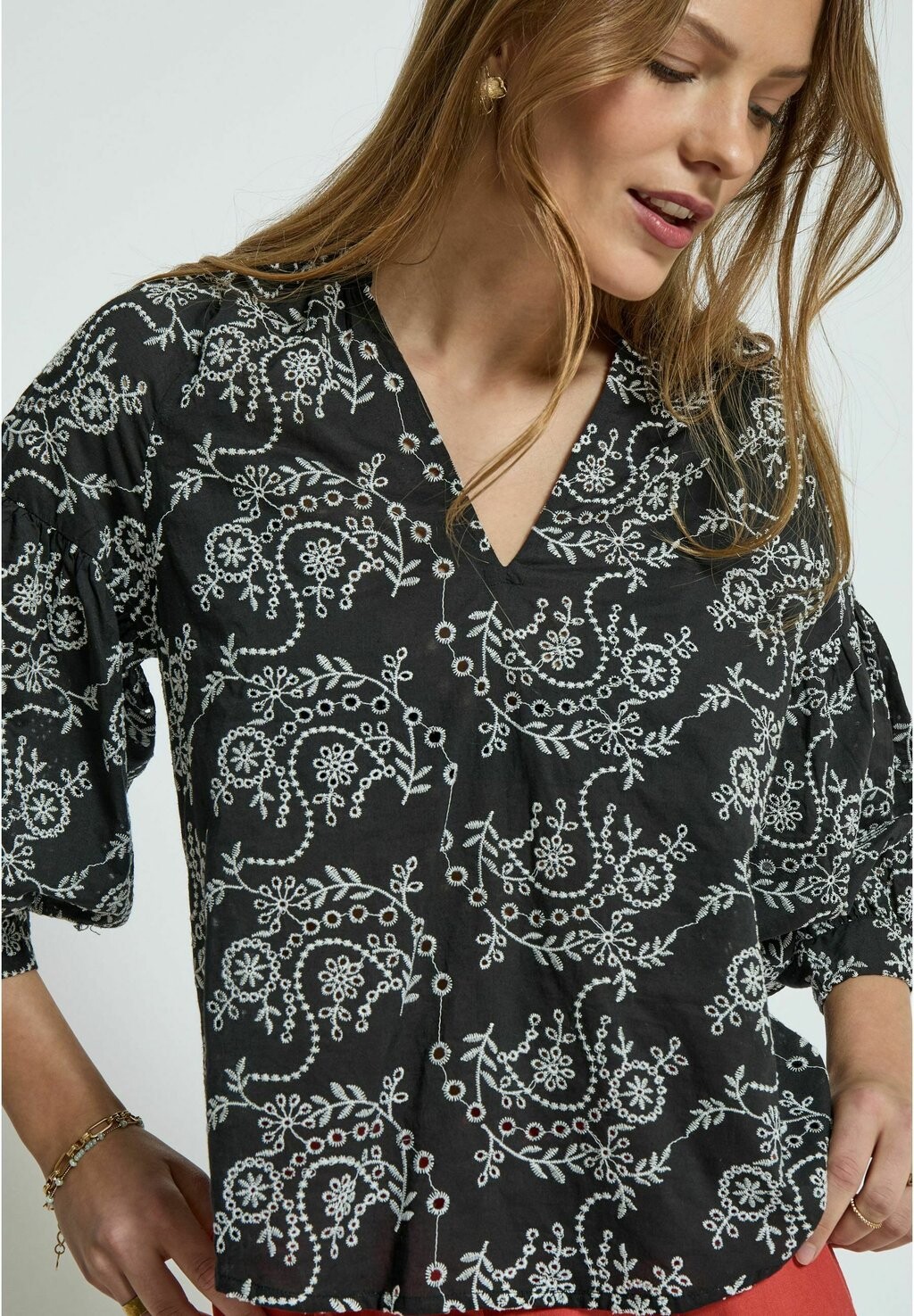 

Блуза PCTIFFANY 3/4 SLEEVE PEPPERCORN, черный