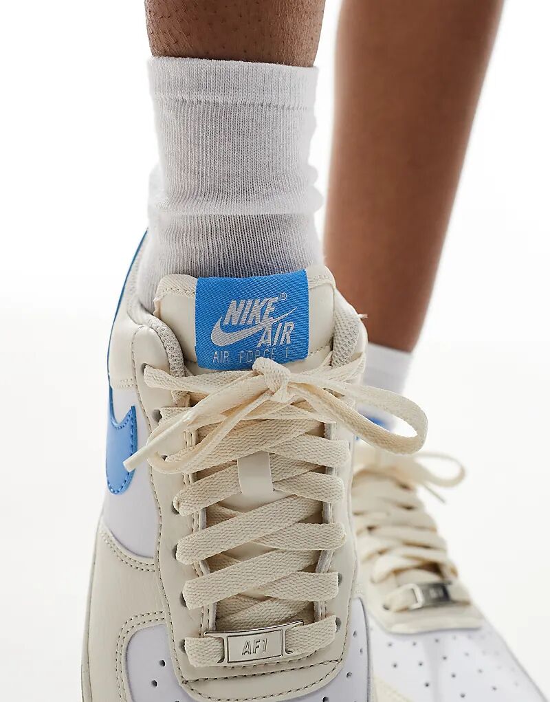 Кроссовки Nike Air Force 1 '07 NN в кремово-синих тонах — фото 4