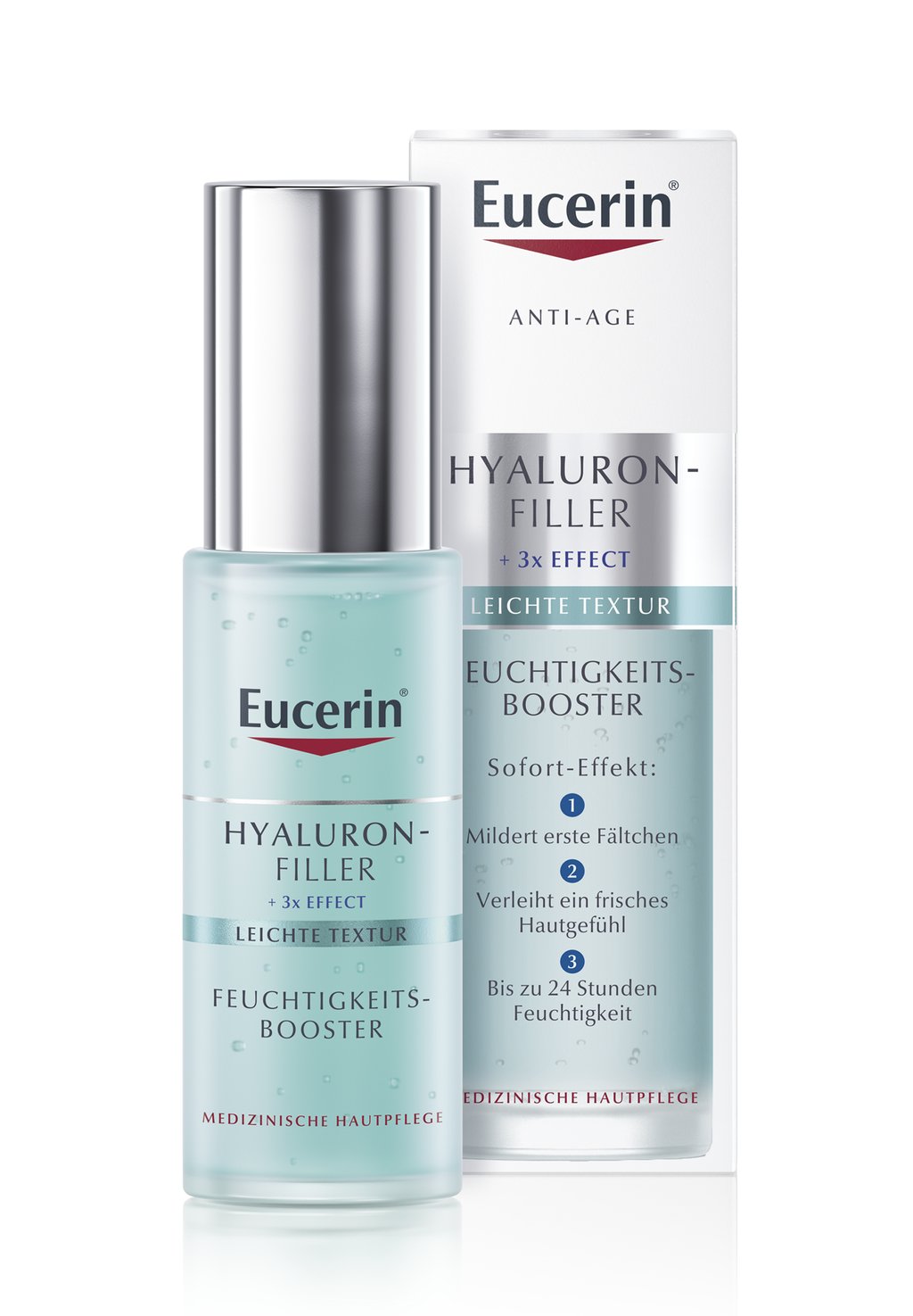 

Антивозрастной уход ANTI AGE FEUCHTIGKEITSSERUM HYALURON-FILLER FEUCHTIGKEITS-BOOSTER Eucerin, цвет transparent