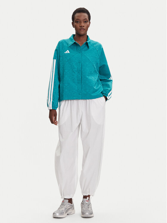 Демисезонная куртка loose fit Tiro x Common Goal Coaches JL9204 Adidas, бирюзовый — фото 2