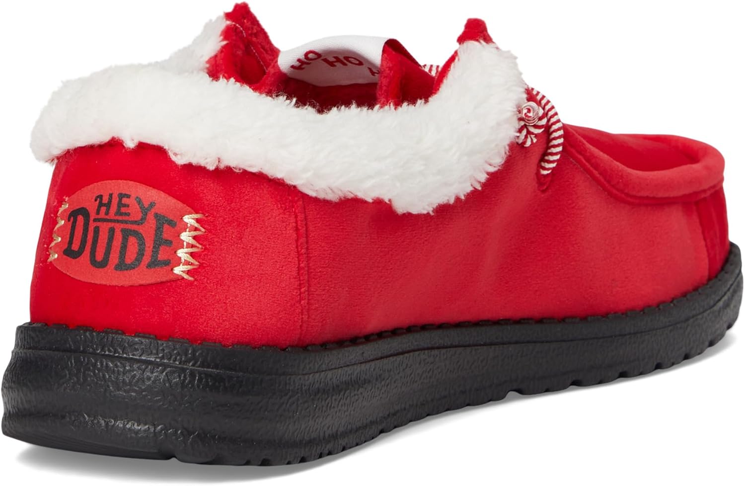 Детские лоферы Hey Dude Kids Wally Santa Claus Heydude, красный — фото 3
