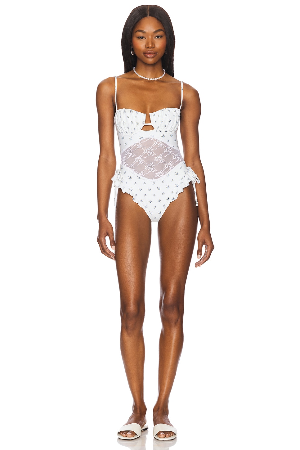 

Купальник в один слой с кружевом в виде лепестков Montce Swim, heidi floral