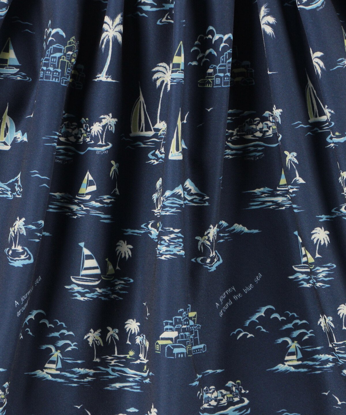 Двусторонняя туника Marine Aloha Pattern Comme Ca Ism, Navy — фото 4