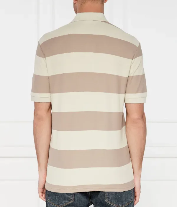 Поло PalesStripe regular fit Boss Orange, коричневый — фото 4