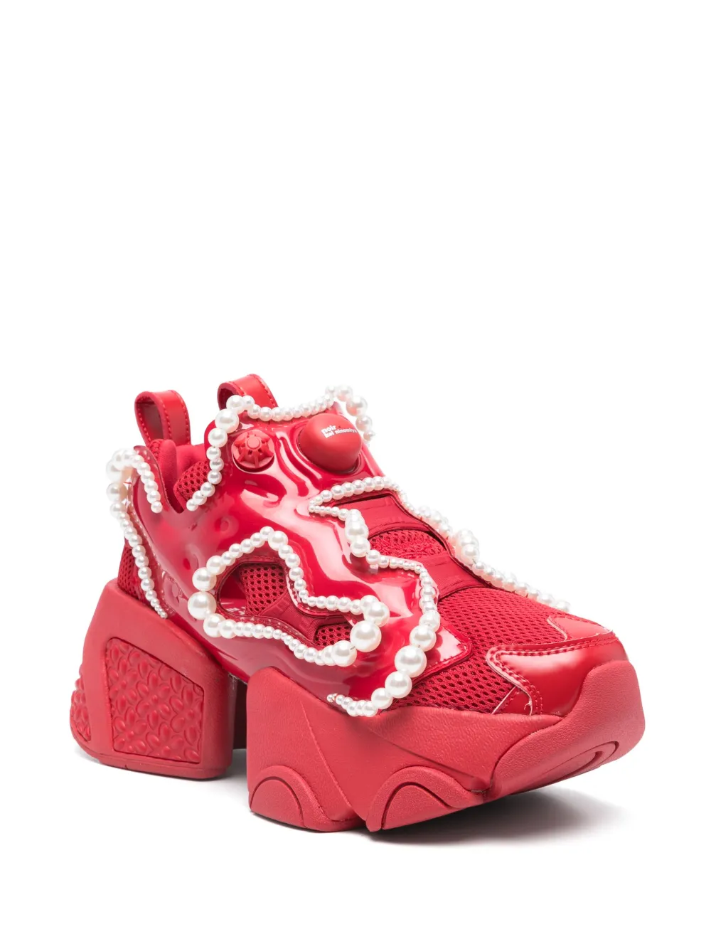 Кроссовки с искусственным жемчугом из коллаборации с Reebok Noir Kei Ninomiya, красный — фото 2