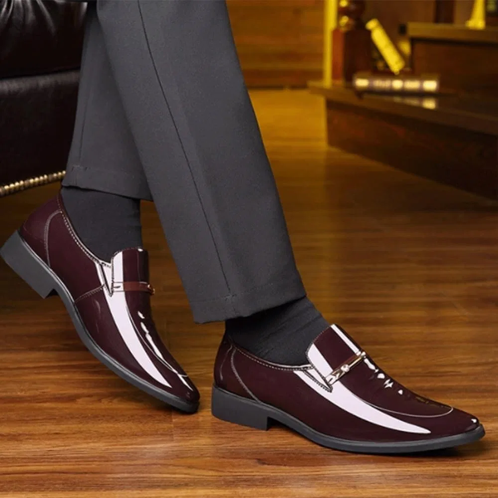 Лоферы кожаные Modern Leather Slip On Business Shoes, коричневый DHFIRUFSHLO — фото 2