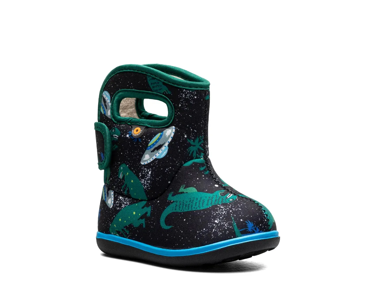 

Bogs Baby Bogs II Rain Boot - детский, черный с принтом динозавра