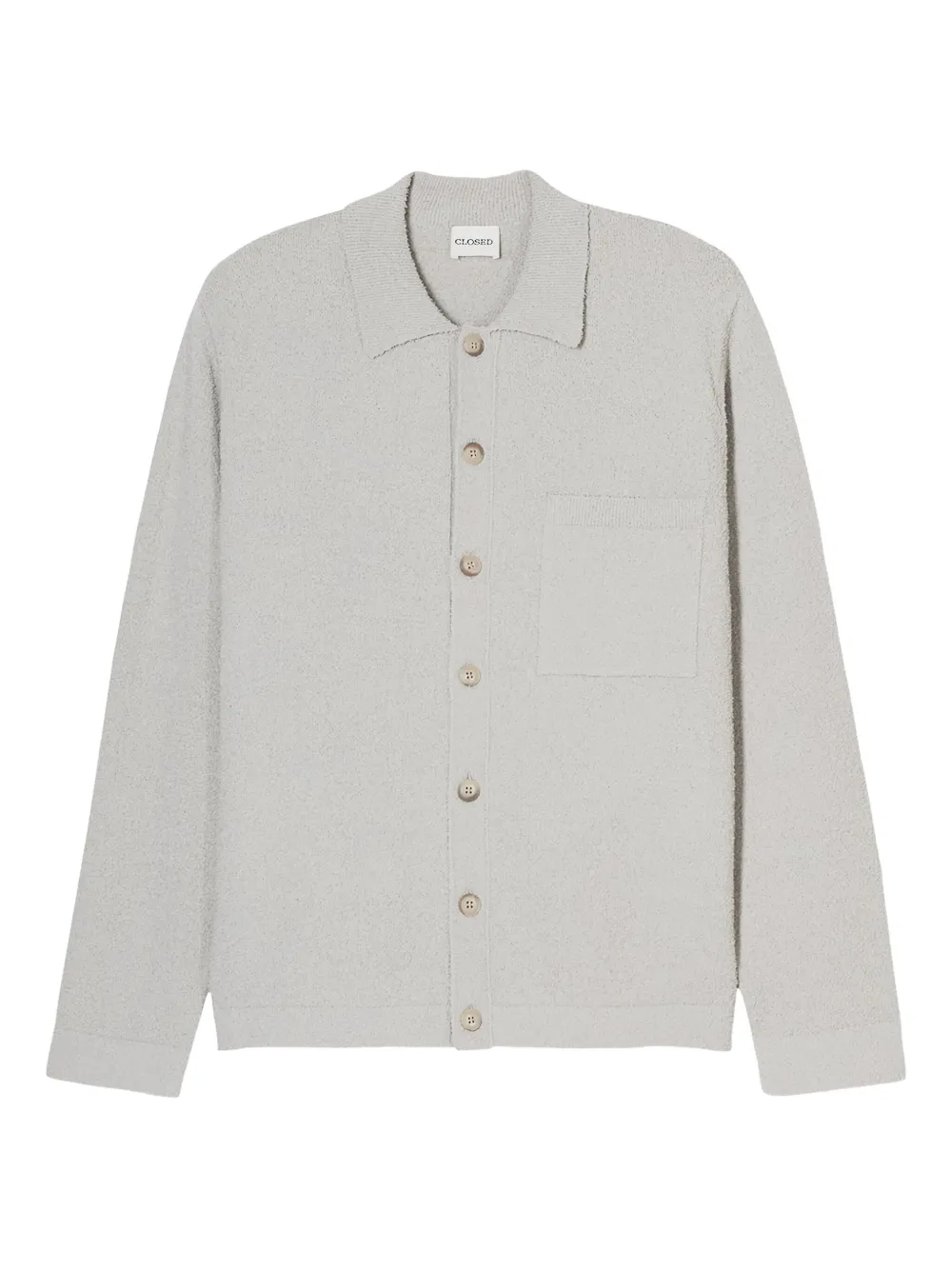 

Фактурный кардиган на пуговицах Closed, серый