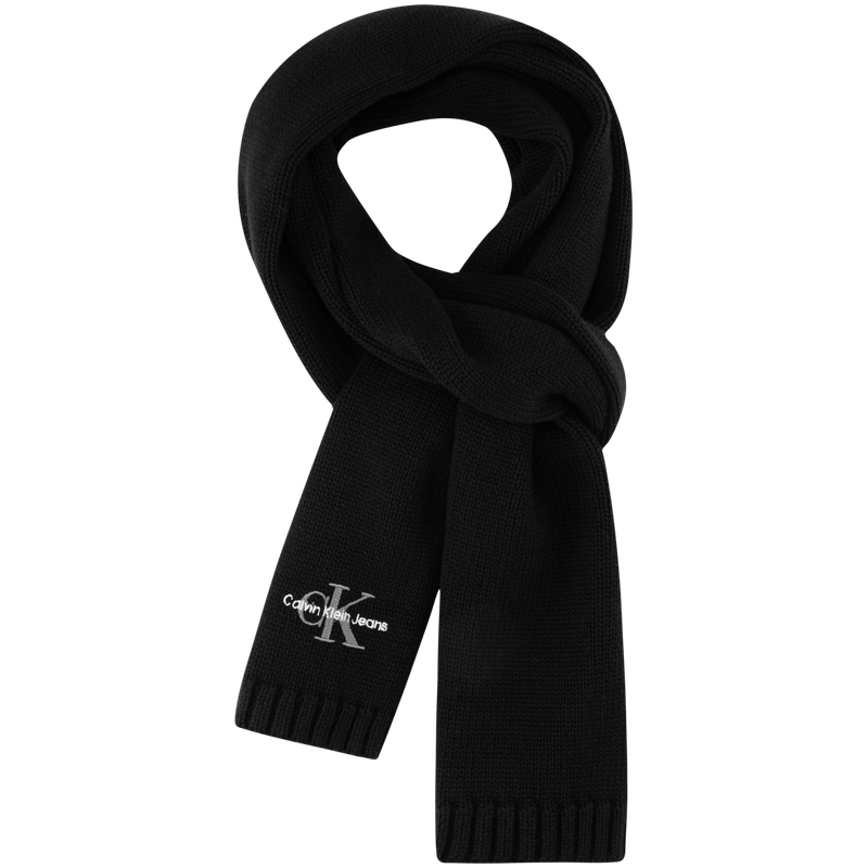 

Кальвин Кляйн Шерстяной шарф унисекс Space Black