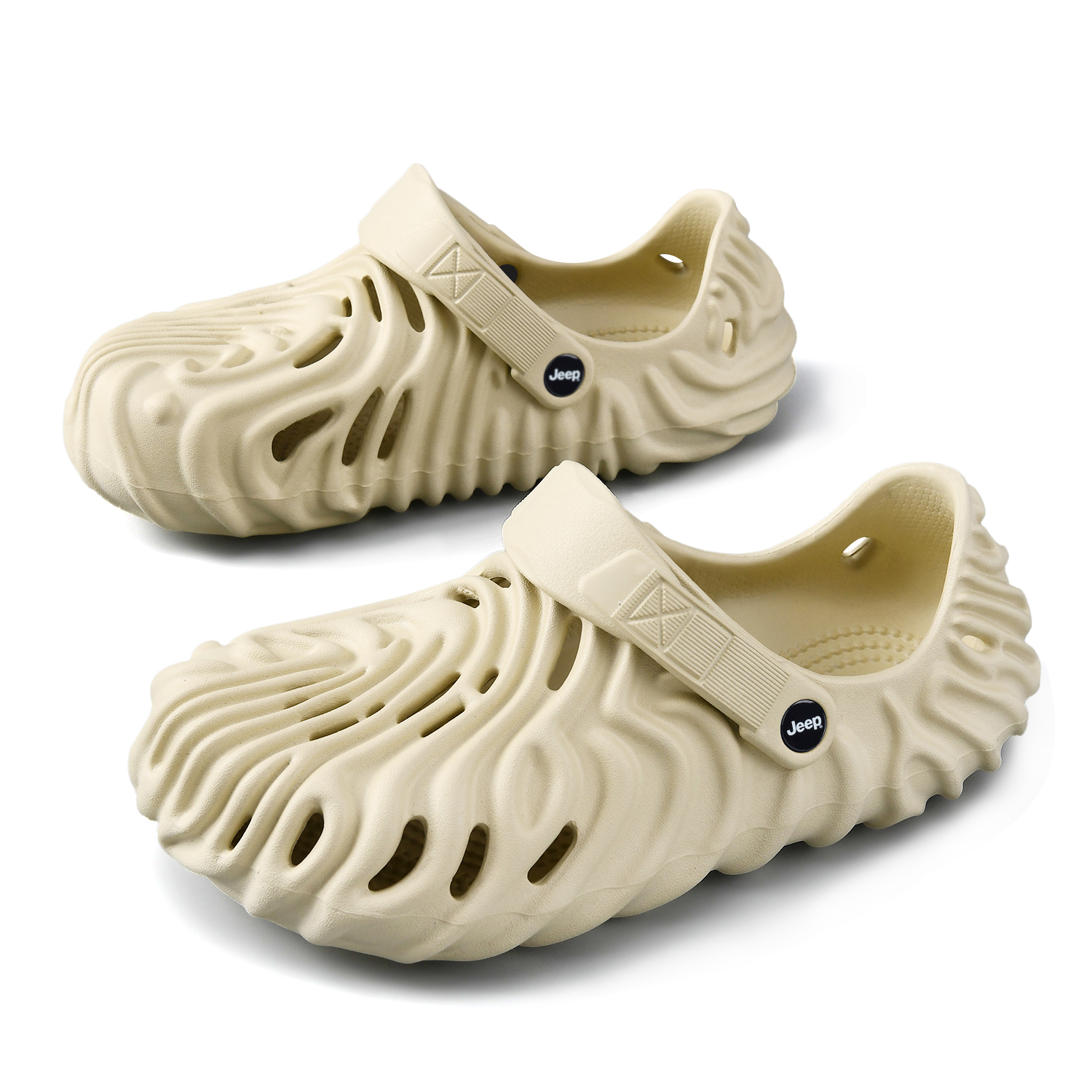 Jeep EVA Fashion Trend Clogs Unisex Khaki — фото 2