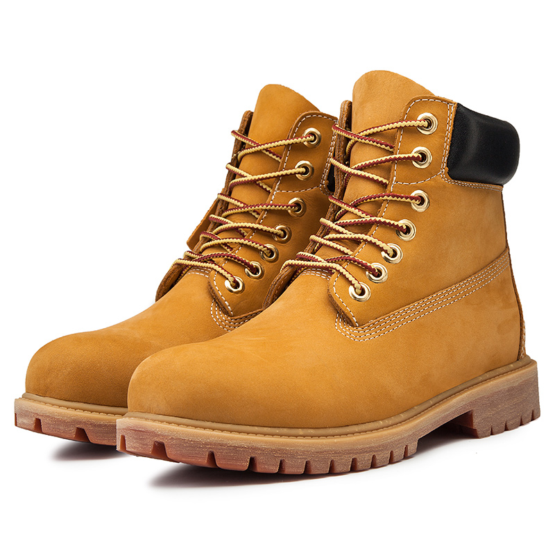 CariteSport Кроссовки Crew Outdoor Workwear Martin на платформе с противоскользящей подошвой, утепленные желтые, унисекс, цвет Yellow Fleece-Lined — фото 4