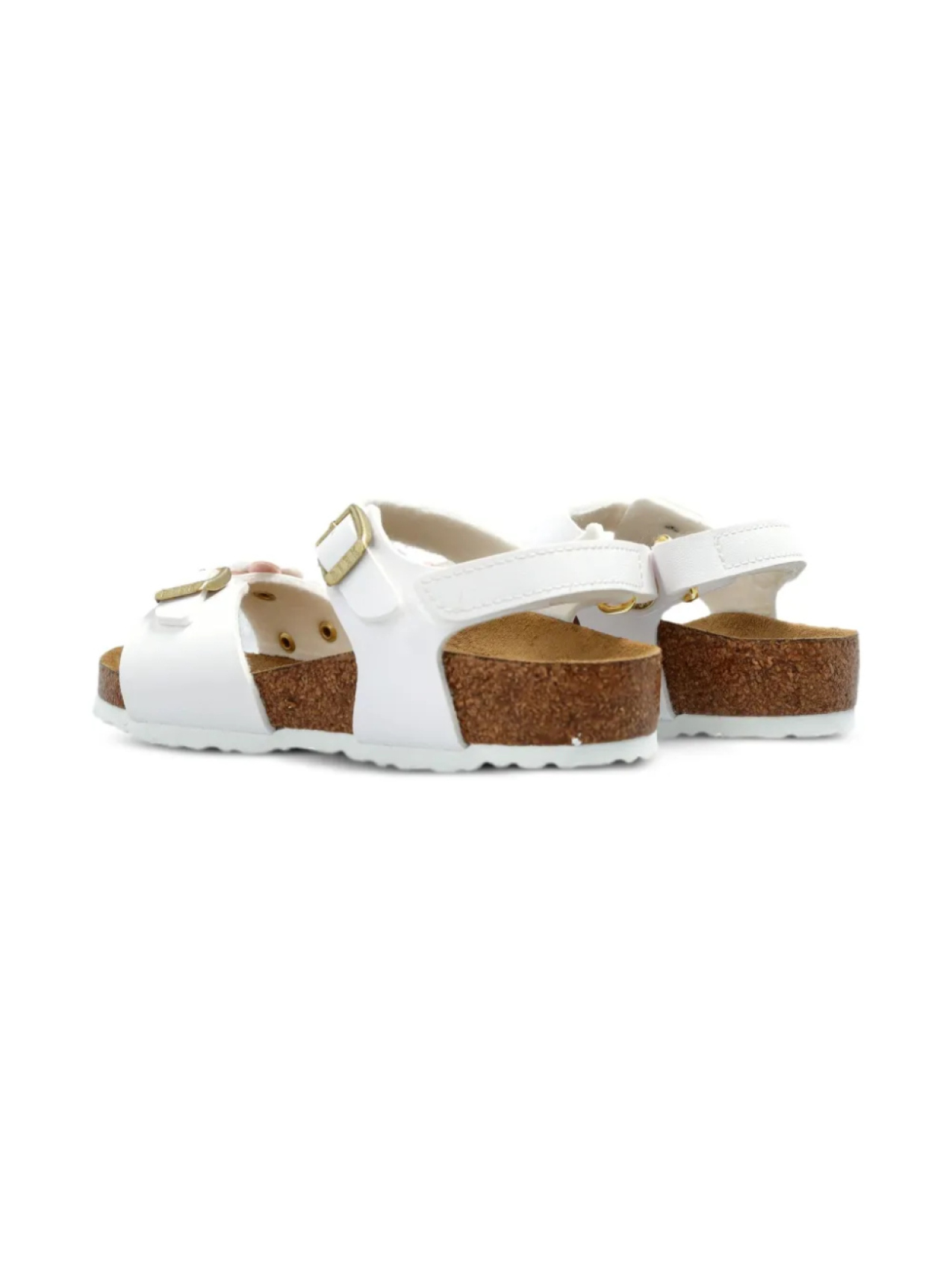 Сандалии Rio с двумя пряжками на плоской подошве Birkenstock Kids, белый — фото 3