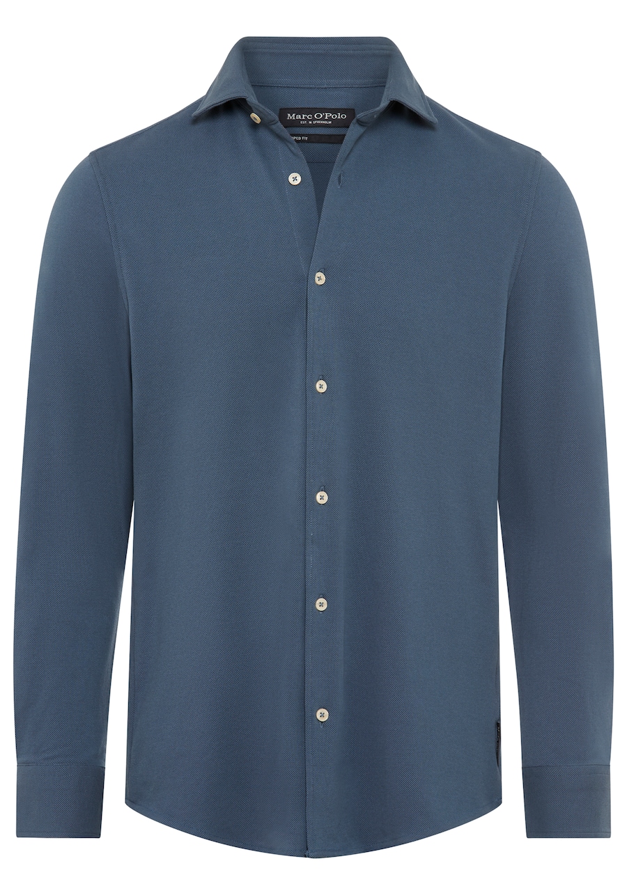 

Рубашка на пуговицах классического кроя Marc O'Polo, сапфировый