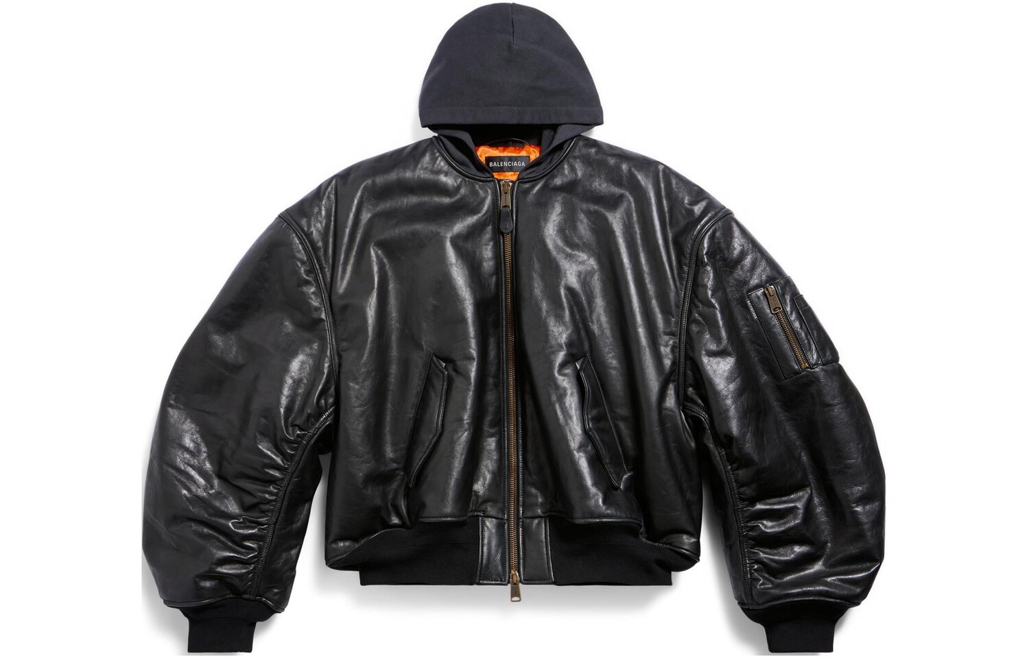 

Кожаная куртка унисекс Balenciaga, цвет Black